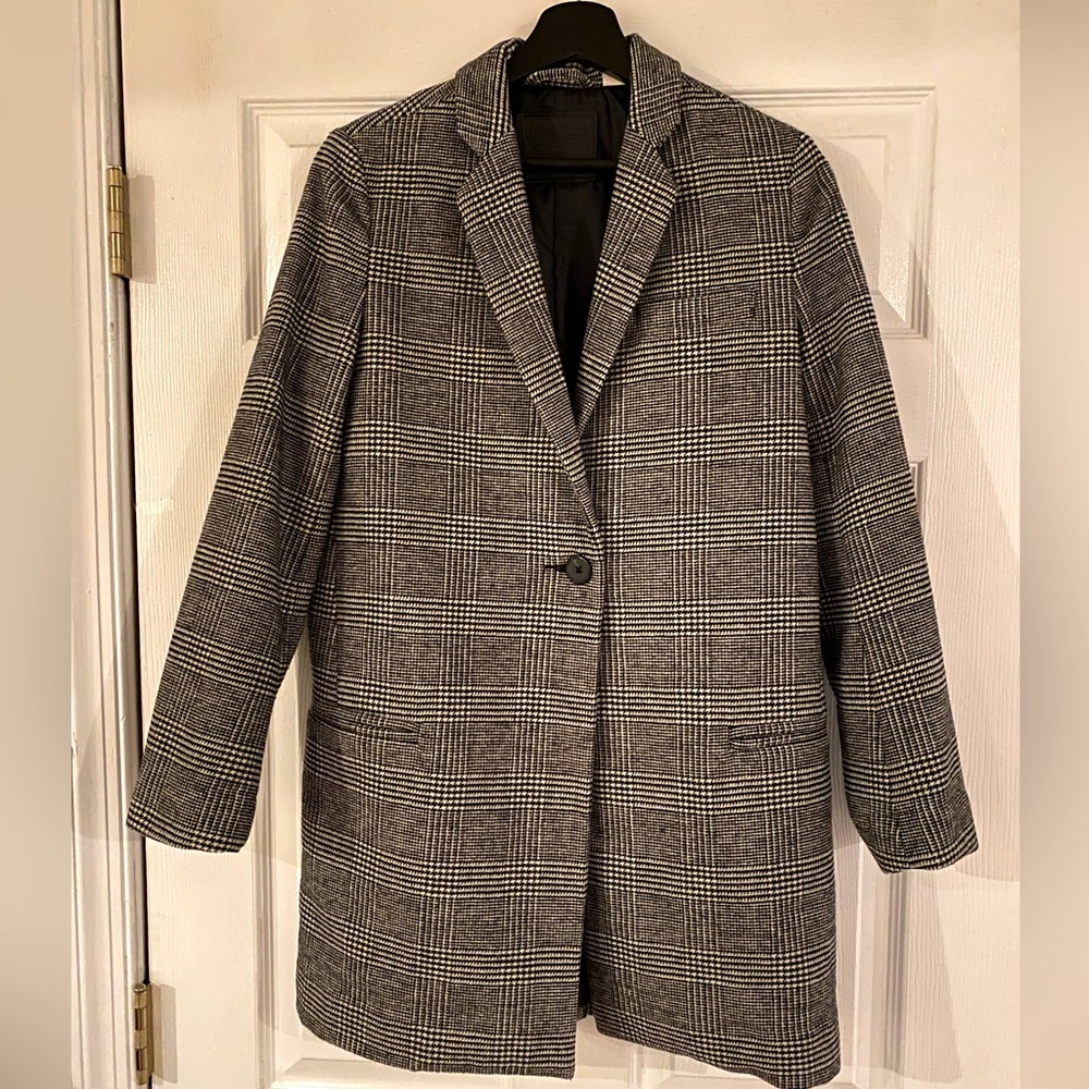 Levi’s Houndsooth Long Wool Coat